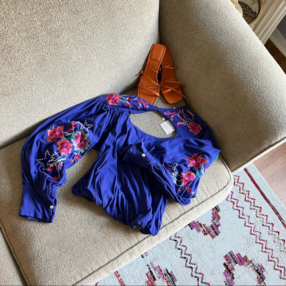 Free People Long Bell sleeve top